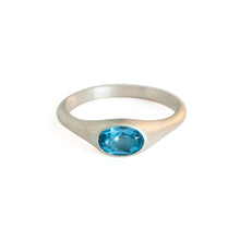 Load image into Gallery viewer, Oval Ring With Topaz
